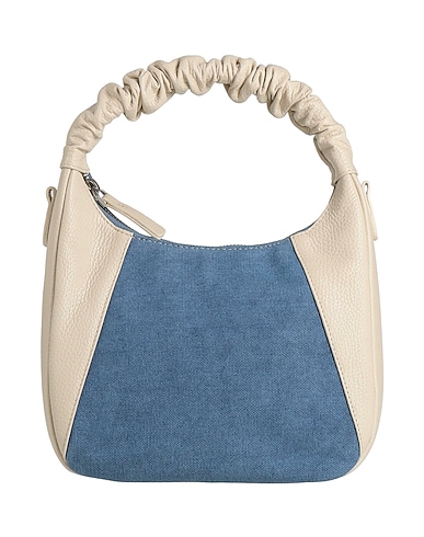 INNUE' Handbag Beige Leather, Textile fibres