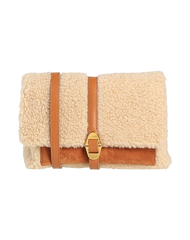 COCCINELLE Across-body bag Off white Leather, Textile fibres