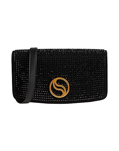 STELLA McCARTNEY Across-body bag Black 50% Polyamide, 50% Polyurethane, Polyester