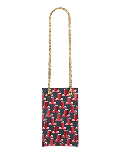 LANVIN Shoulder bag Midnight blue 100% Calfskin, Brass