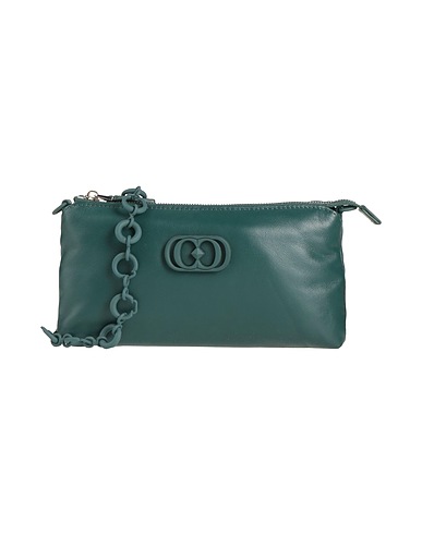 LA CARRIE Across-body bag Dark green 100% Leather