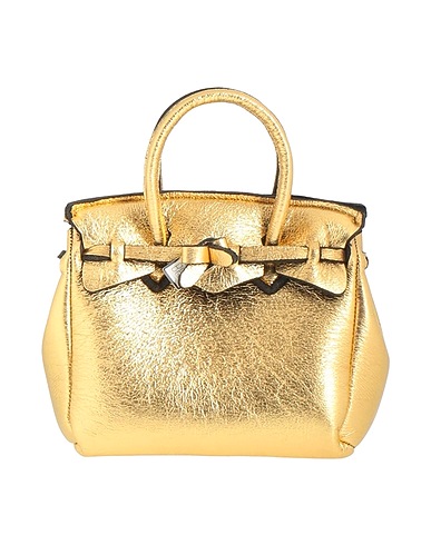 SAVE MY BAG Handbag Gold 50% PEEK (Polyether - Ether - Ketone), 40% Polyamide, 10% Elastane