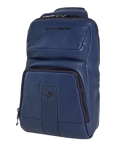 PIQUADRO Zaini Blu notte Pelle di bovino, EVA (Etilene - Vinil - Acetato), Nylon, Poliestere, Metallo
