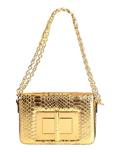 TOM FORD Shoulder bag Gold Snakeskin