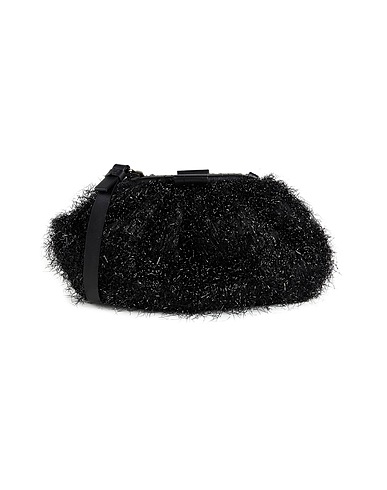 FABIANA FILIPPI Handbag Black 47% Viscose, 38% Metallic Polyester, 15% Polyamide