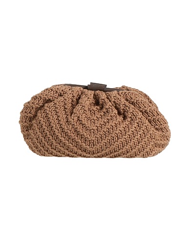 FABIANA FILIPPI Handtasche Hellbraun Gewebefasern, Leder