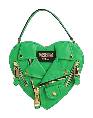 MOSCHINO Handbag COUTURE Green Leather