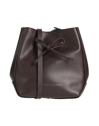 BRUNELLO CUCINELLI Cross-body bags Dark brown Leather