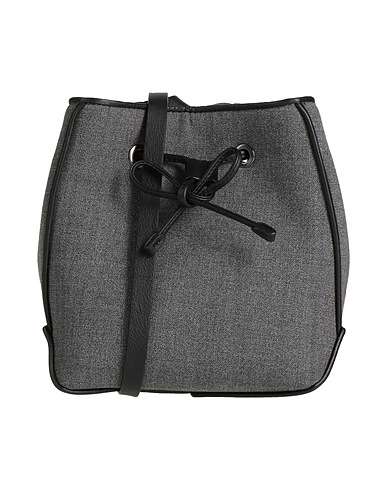BRUNELLO CUCINELLI Cross-body bags Grey 100% Wool, Leather