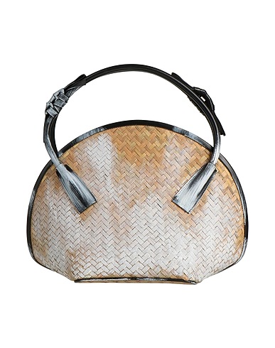 MAISON MARGIELA Handbag Sand Straw, Cow leather, Ovine leather