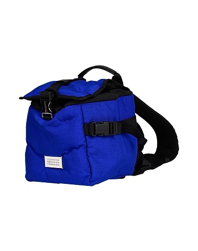 MAISON MARGIELA Rucksacks Bright blue 100% Polyamide, Cow leather, Zinc, Brass, Aluminium