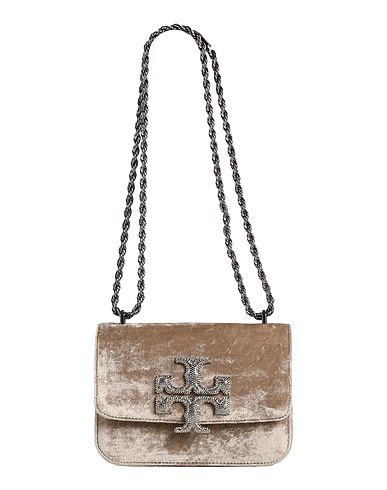 TORY BURCH Shoulder bag Taupe Textile fibres