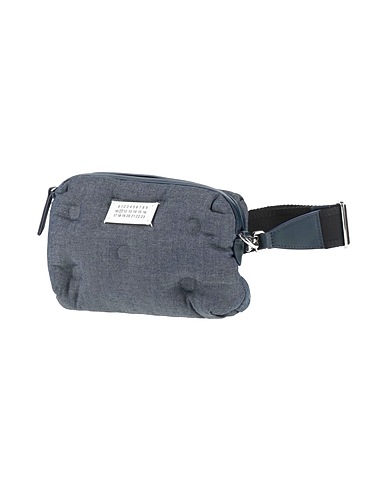 MAISON MARGIELA Belt Bags Blue 93% Cotton, 7% Silk, Cow leather