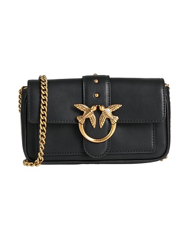 PINKO Across-body bag Black Calfskin