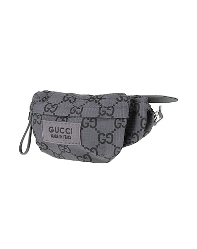 GUCCI Belt Bags Grey Textile fibres, Leather