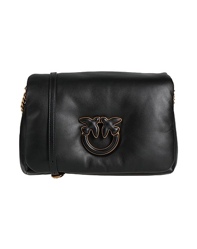PINKO Umhängetasche Schwarz 100% Leder