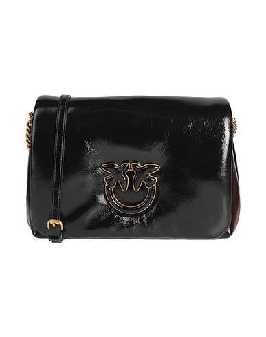 PINKO Across-body bag Black Leather