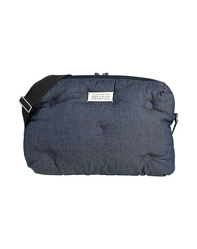 MAISON MARGIELA Bolso con bandolera Azul noche 93% Algodón, 7% Seda, Piel de bovino