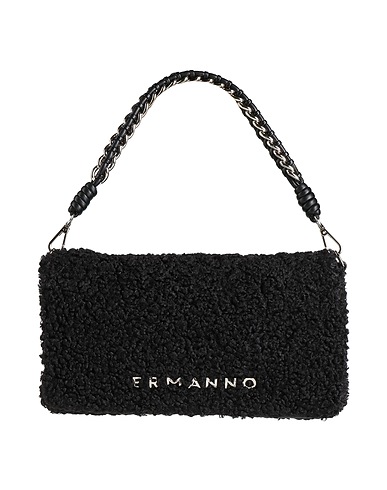 ERMANNO FIRENZE Handbag Black 80% Polyester, 20% Polyurethane