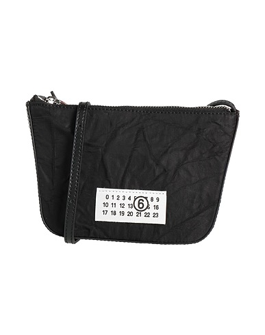 MM6 MAISON MARGIELA Borsa a tracolla Nero Pelle, Fibre tessili
