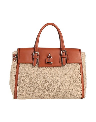 ERMANNO FIRENZE Handbag Beige 80% Polyester, 20% Polyurethane