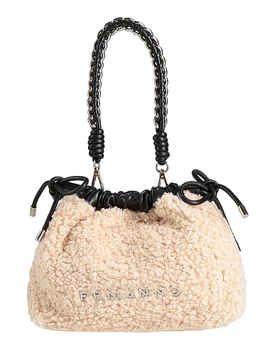ERMANNO FIRENZE Handbag Cream 80% Polyester, 20% Polyurethane