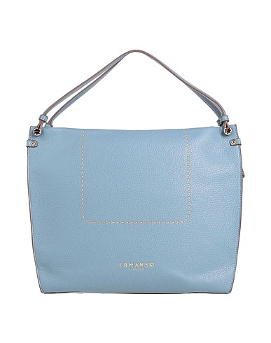 ERMANNO FIRENZE Handbag Slate blue 100% Polyurethane