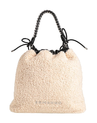 ERMANNO FIRENZE Handbag BEIGE 80% Polyester, 20% Polyurethane