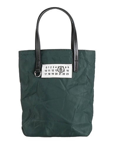 MM6 MAISON MARGIELA Handbag Green 100% Polyamide, Cow leather
