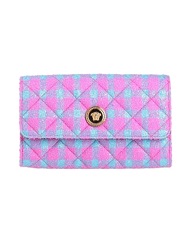 VERSACE Handbag Pink 55% Calfskin, 31% Virgin Wool, 14% Polyamide