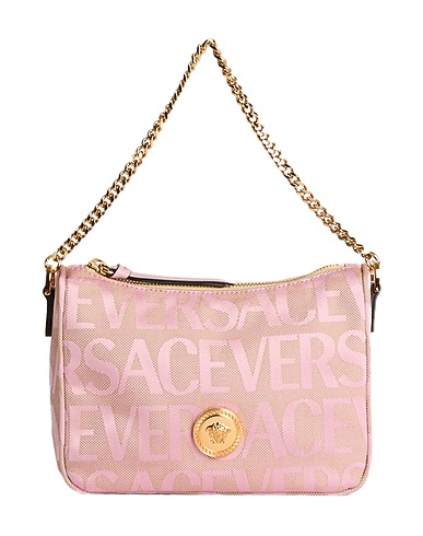 VERSACE Handbag Pink 60% Polyester, 40% Cotton, Calfskin