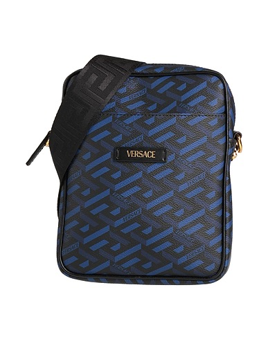 VERSACE Across-body bag Black 90% Polyurethane, 10% Cotton