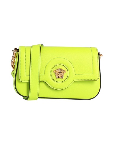 VERSACE Across-body bag Lime green 100% Calfskin