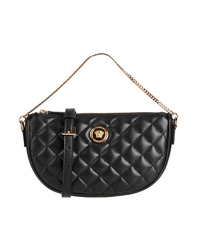 VERSACE Сумка на длинном ремешке Чёрный 100% Кожа ягненка