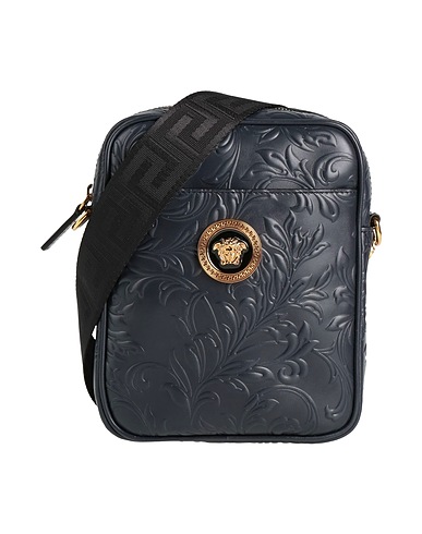 VERSACE Across-body bag Midnight blue 100% Calfskin