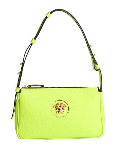VERSACE Handbag Lime green 100% Calfskin