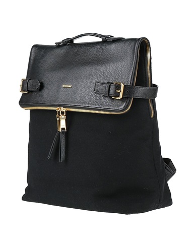 EMPORIO ARMANI Rucksacks Black 60% Wool, 30% Polyester, 10% Viscose, Cow leather