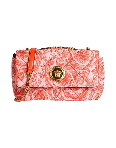 VERSACE Cross-body bags Pink 57% Polyamide, 37% Cotton, 6% Polyester