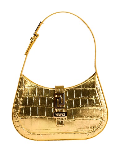 VERSACE Handbag Gold 64% Calfskin, 36% Lambskin
