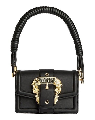 VERSACE JEANS COUTURE Τσάντα χειρός Μαύρο 100% Πολυεστέρας, Ρητίνη πολυουρεθάνης