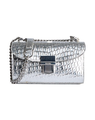 MSGM Cross-body bags Silver 100% Polyurethane