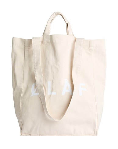 OLAF HUSSEIN Handbag Beige 100% Cotton