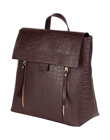 LAURA DI MAGGIO Backpacks Dark brown Leather