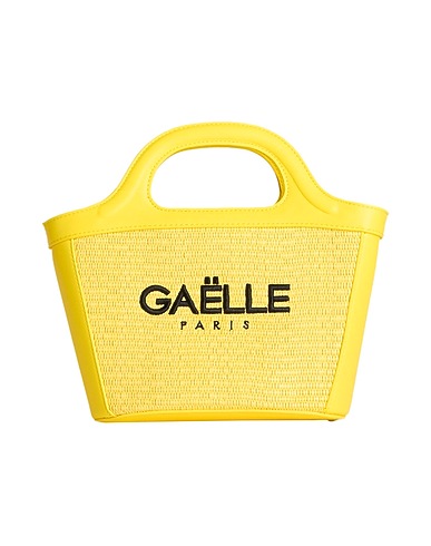 GAëLLE Paris Handbag Yellow 50% Polyurethane, 50% Polypropylene