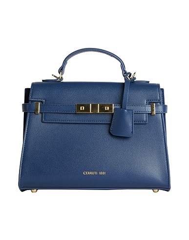 CERRUTI 1881 Handbag Navy blue 100% Cow leather