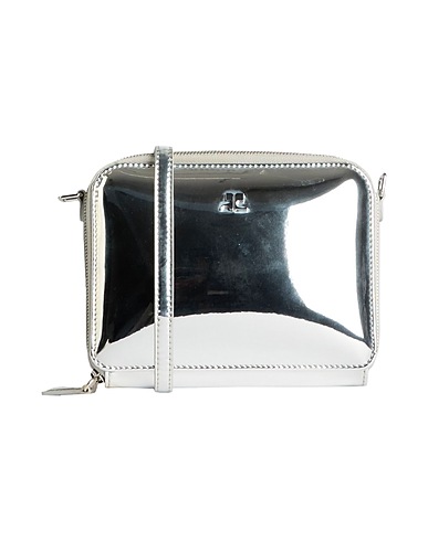 COURRÈGES Across-body bag Silver 80% Polyurethane, 20% Polyester, Brass