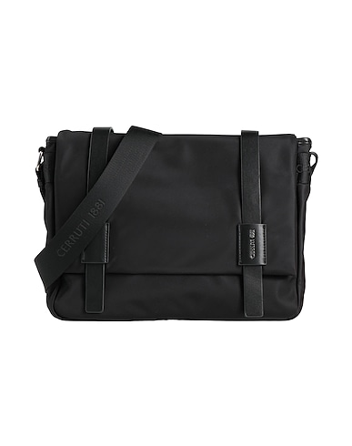 CERRUTI 1881 Across-body bag Black 80% Nylon, 20% Calfskin