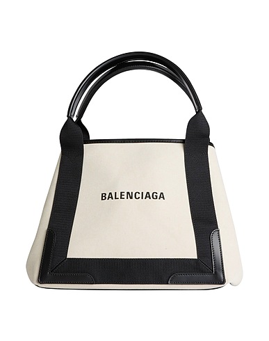 BALENCIAGA Handbag Off white Textile fibres, Leather
