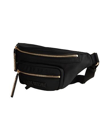 LOVE MOSCHINO Belt Bags Black 80% Polyester, 20% Polyurethane