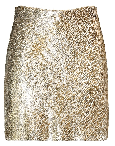 JUCCA Mini skirt Gold 72% Polyester, 28% Silk